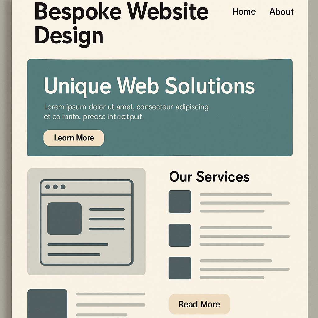 Bespoke website design concept